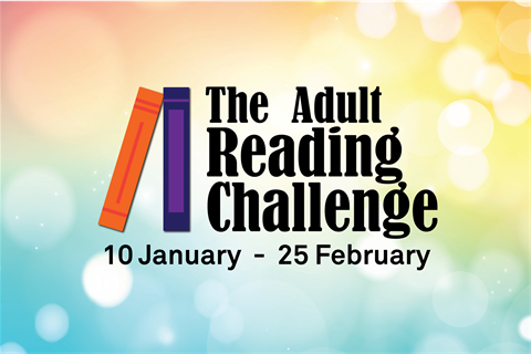 The adult reading challenge. 10 January to 25 February.