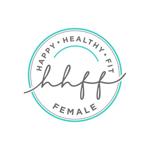 happy healthy fit female logo
