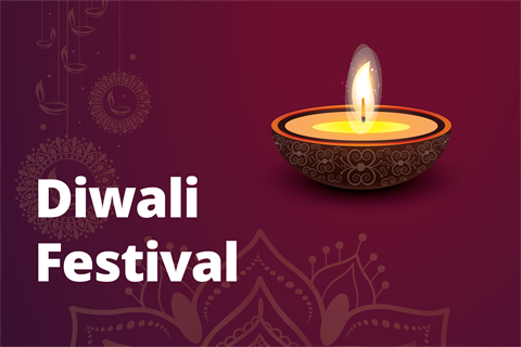 Diwali Festival, burning candle.