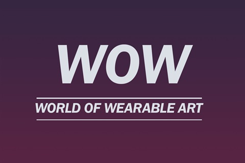 World of Wearable Art logo with purple background