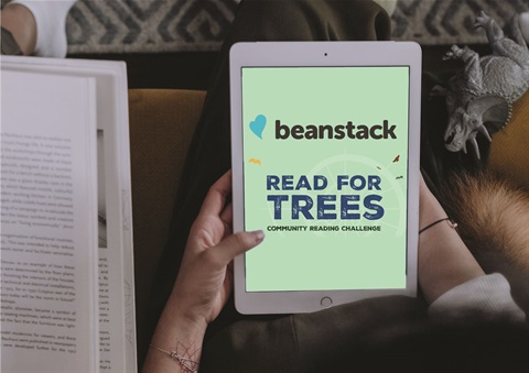 A tablet showing the beanstack app.
