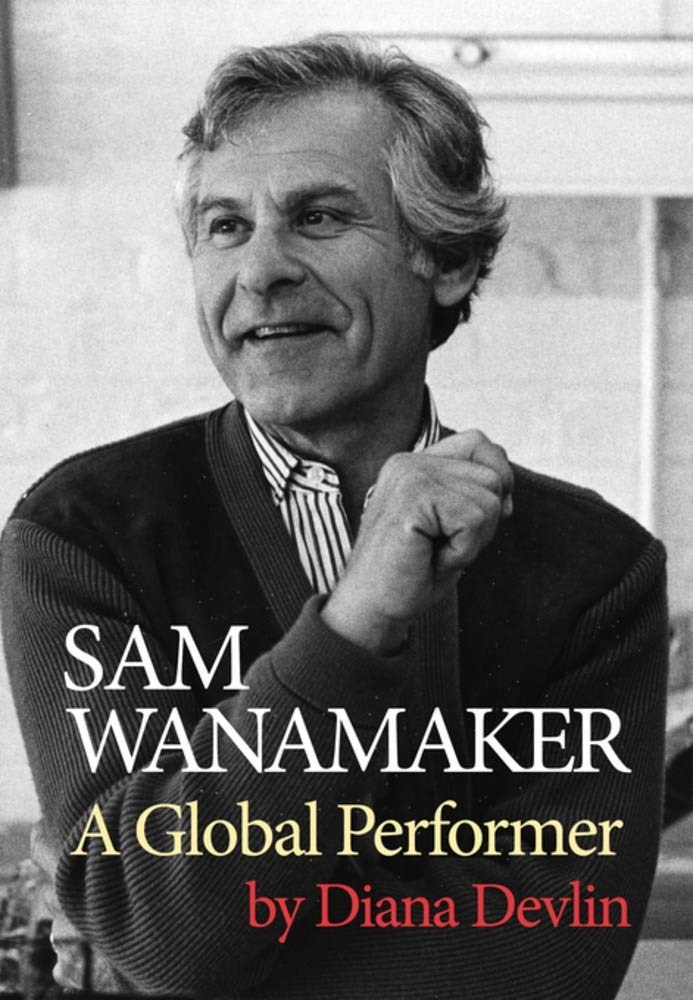 Grayscale Book Cover of Sam Wanamaker.