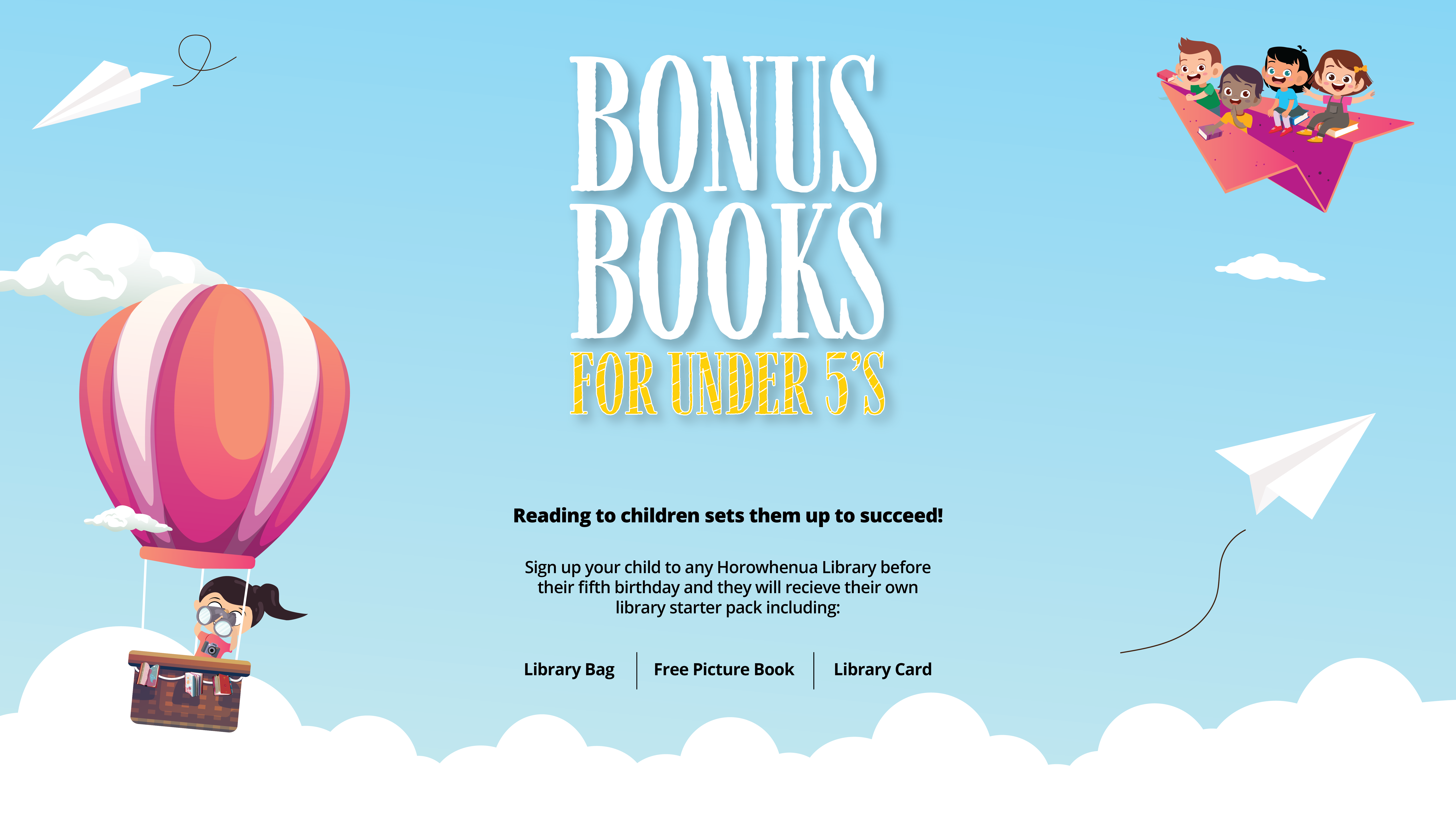 By signing your Under 5s up they are entitled to a free starter pack. 